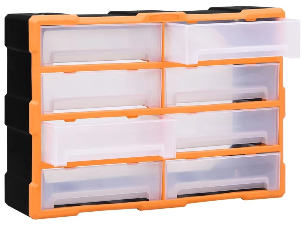 Caixa organizadora com 8 gavetas grandes 52x16x37 cm