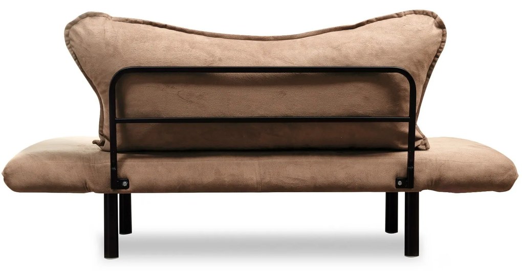 Sofá Cama "Chatto" – Castanho Claro  – 180x65x70 cm – Design Moderno