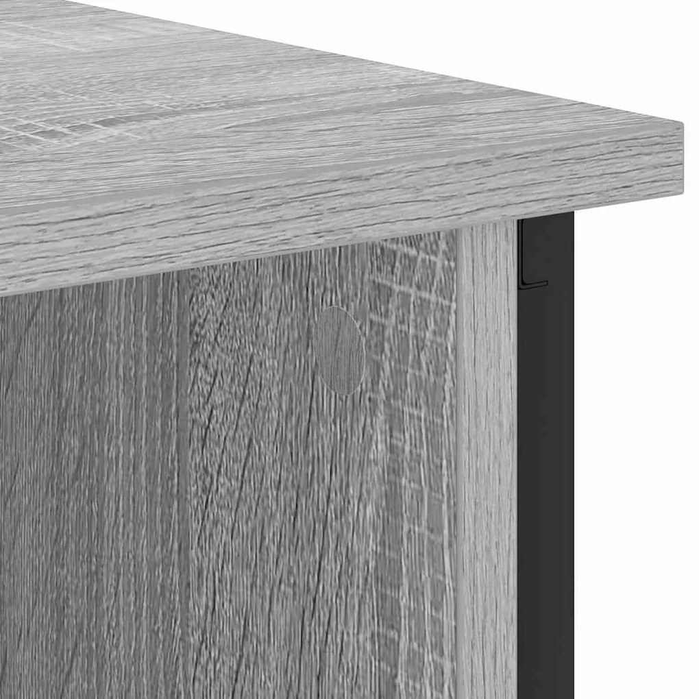 Armário de Cabeceira 2 pcs Sonoma cinzento 38 x 31 x 61 cm