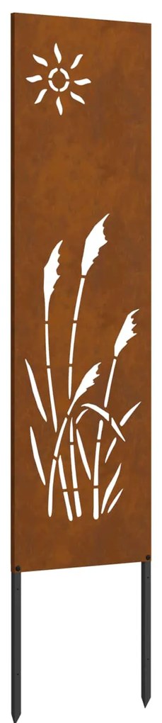 vidaXL Tela de Privacidade para Jardim Ferro Enferrujado 32 x 140 cm