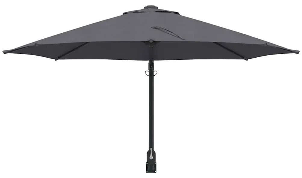 Parasol de Jardim Montado na Parede Antracite 250 cm