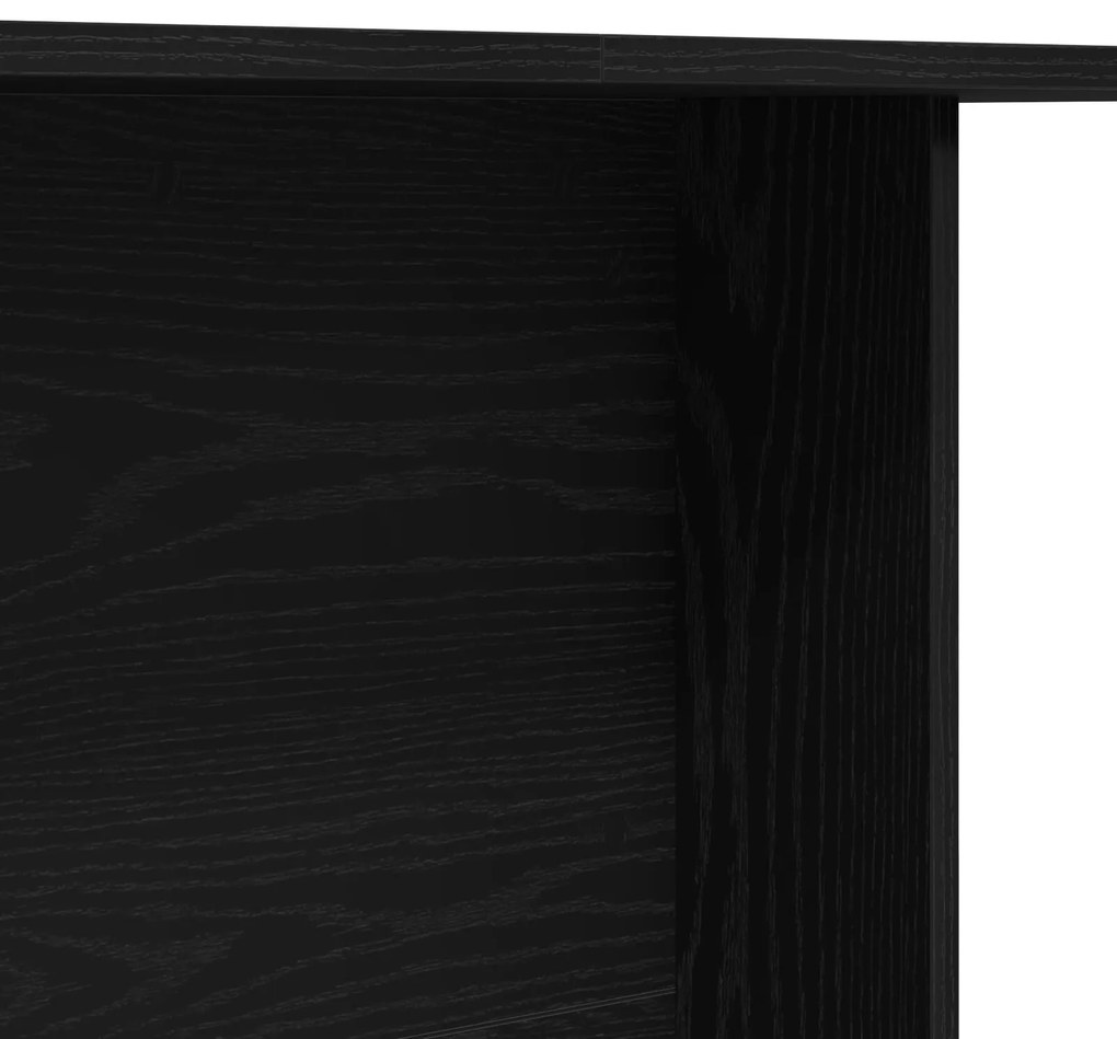 Mesa de Jantar vidaXL Preto Carvalho 110x60x75 cm Madeira Ingenheirada