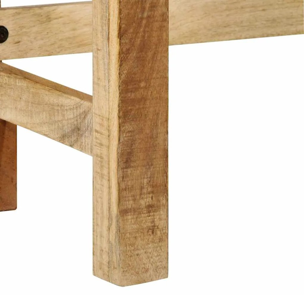 Mesa de Maquilhagem com Espelho Madeira Maciça Mangueira Áspera