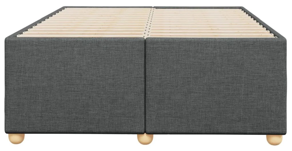 Estrutura de cama sem colchão cinza escuro 120x190 cm tecido