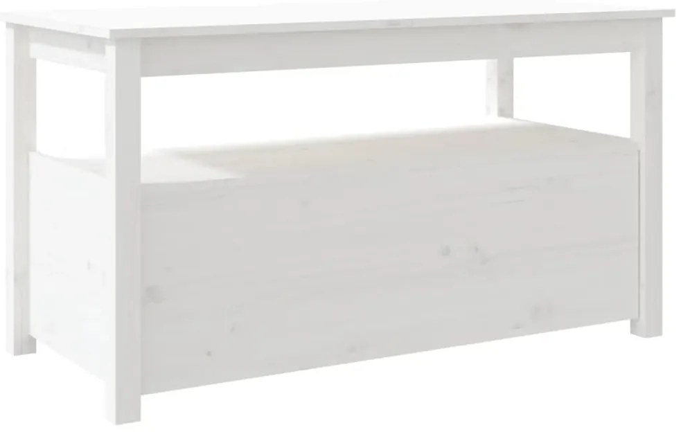 Mesa de centro 102x49x55 cm pinho maciço branco