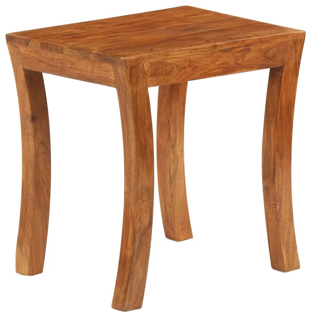 Mesas encastrar 3 pcs madeira acácia maciça 50x35x50cm castanho