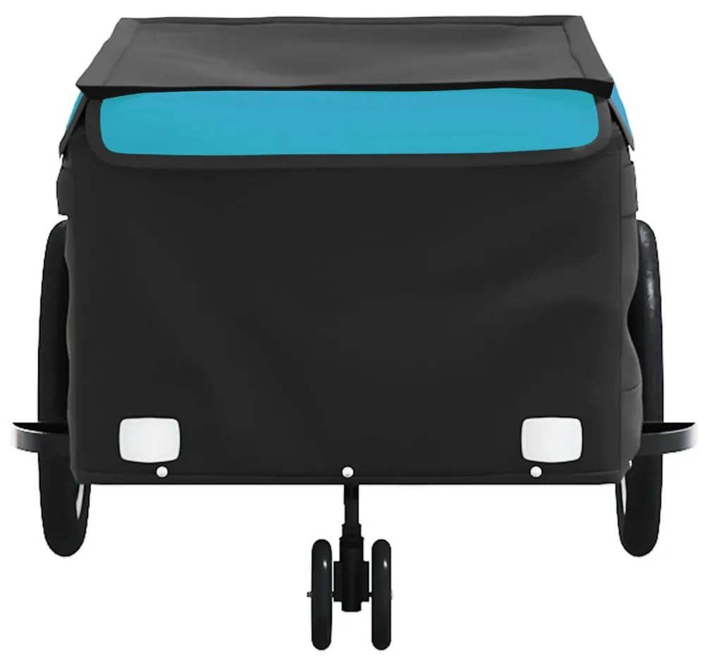 Reboque para bicicleta 45 kg ferro preto e azul