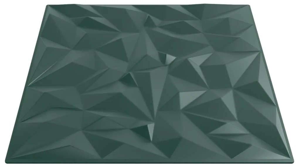 Painéis de parede 24 pcs 50x50 cm 6 m² XPS ametista verde