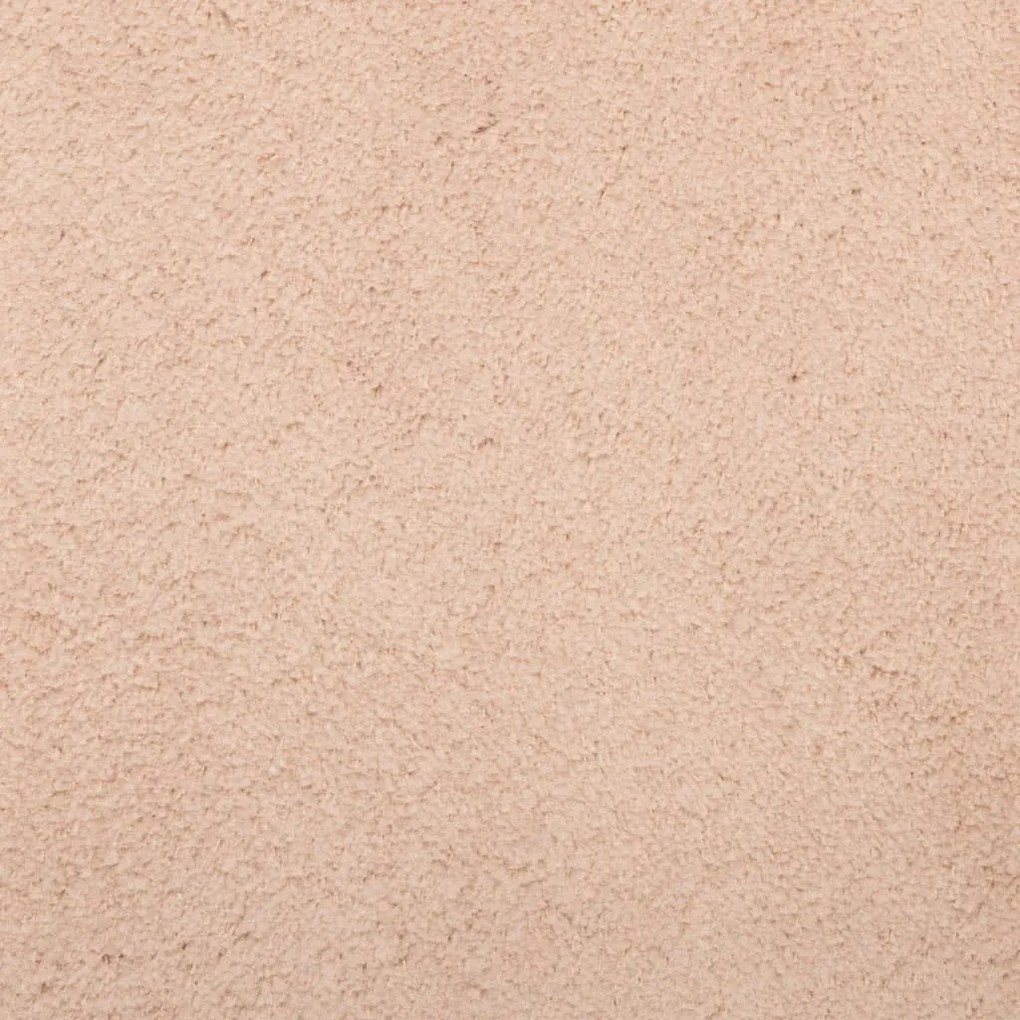 Tapete pelo curto macio e lavável HUARTE Ø 100 cm rosa-pálido