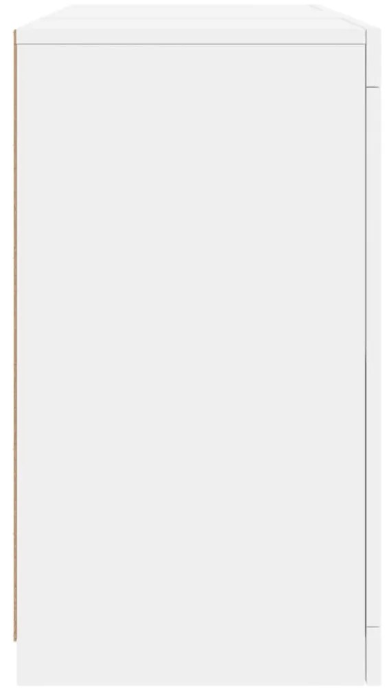 Aparador com luzes LED 123x37x67 cm branco