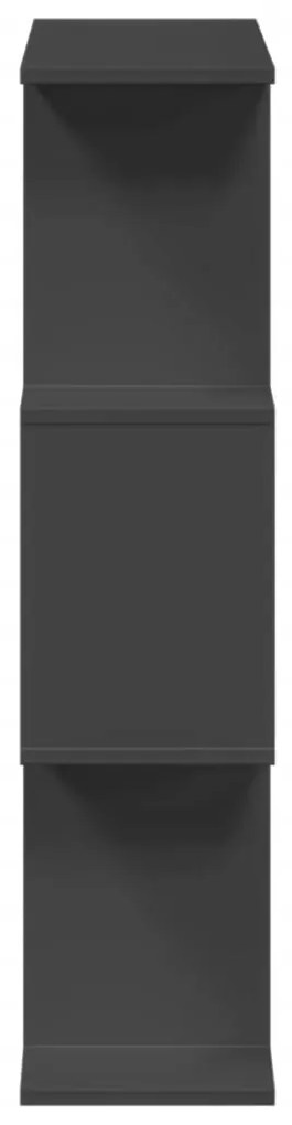 Estante divisória 3 níveis 70x24x97 cm derivados madeira preto