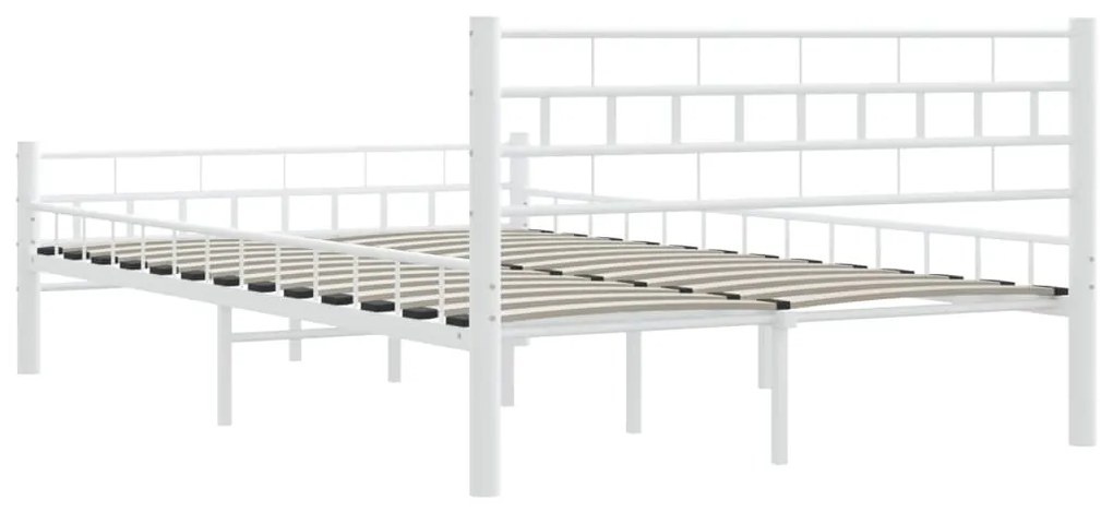 Estrutura de cama metal 140x200 cm branco