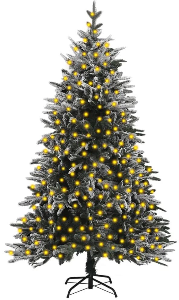 Árvore de Natal artificial com luzes LED e neve PVC e PE 240 cm