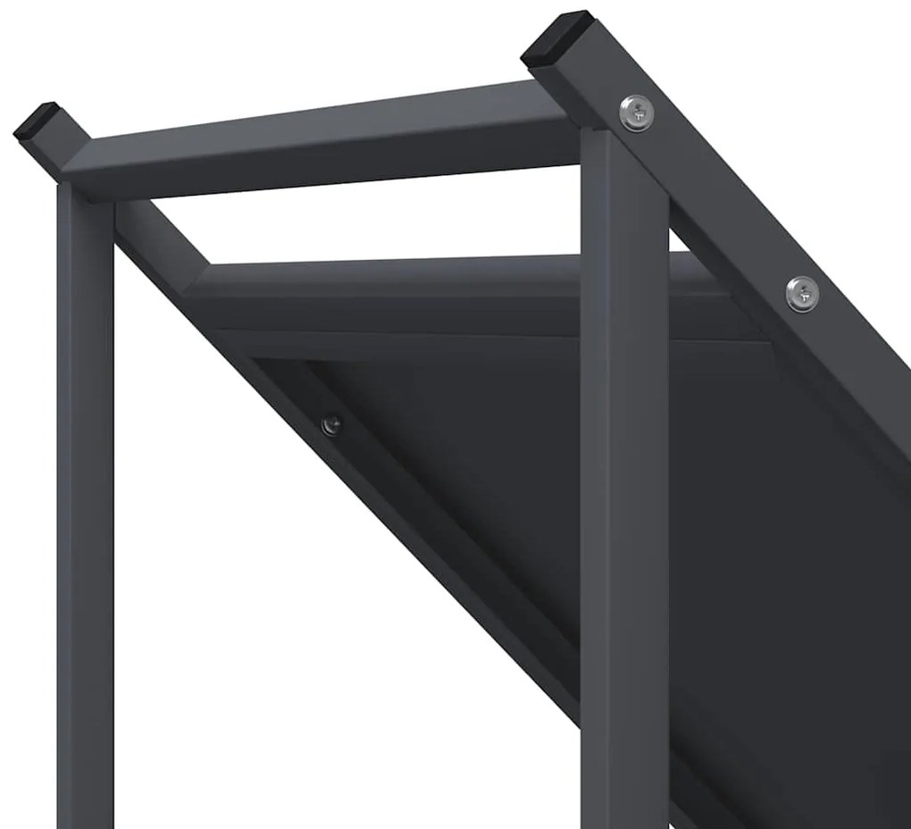 Suporte para lenha 70x43x34,5 cm aço laminado a frio antracite