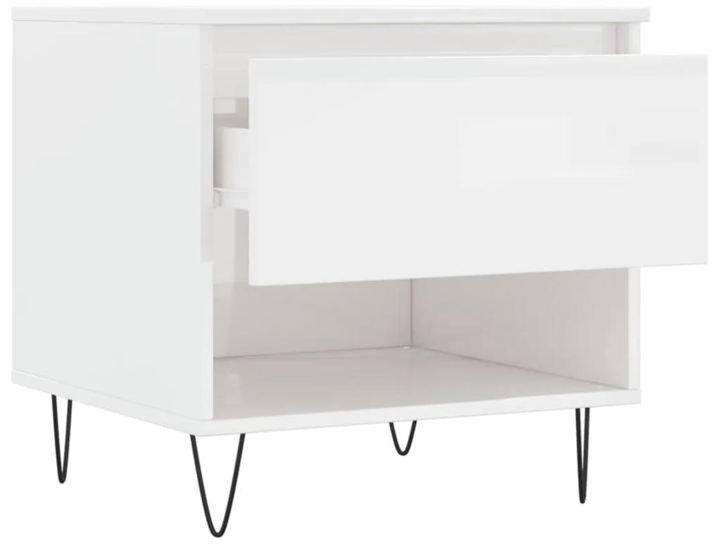 Mesa de centro 50x46x50cm derivados de madeira branco brilhante