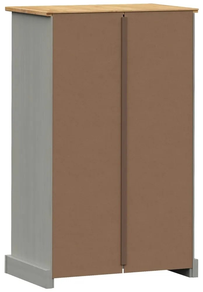 Sapateira VIGO 60x35x96 cm madeira de pinho maciça cinzento