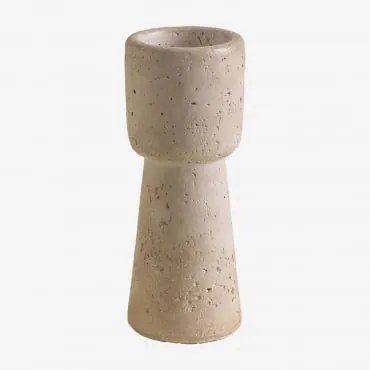 Castiçal Em Cimento Brenan ↑15 Cm - Sklum