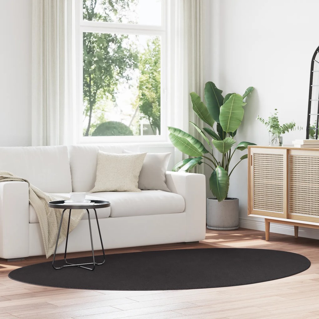 vidaXL Tapete "HUARTE" de Pile Curto, Suave e Lavável Preto 160x230 cm
