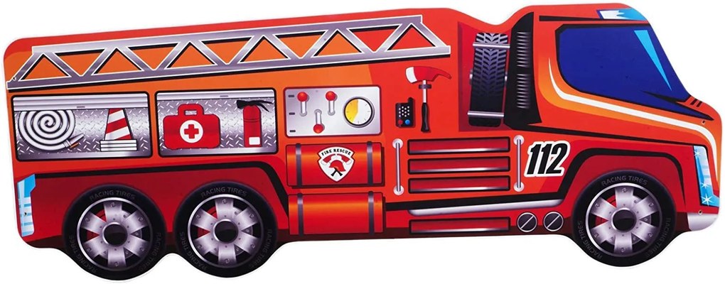 CAMA INFANTIL CRIANÇAS CAMIÃO  OFERTA COLCHÃO 140x70 BOMBEIROS VERMELHO