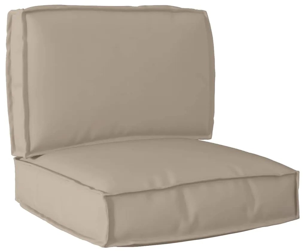 vidaXL Conjunto de Almofadas para Paletes de 2 Peças Taupe em Tecido Oxford