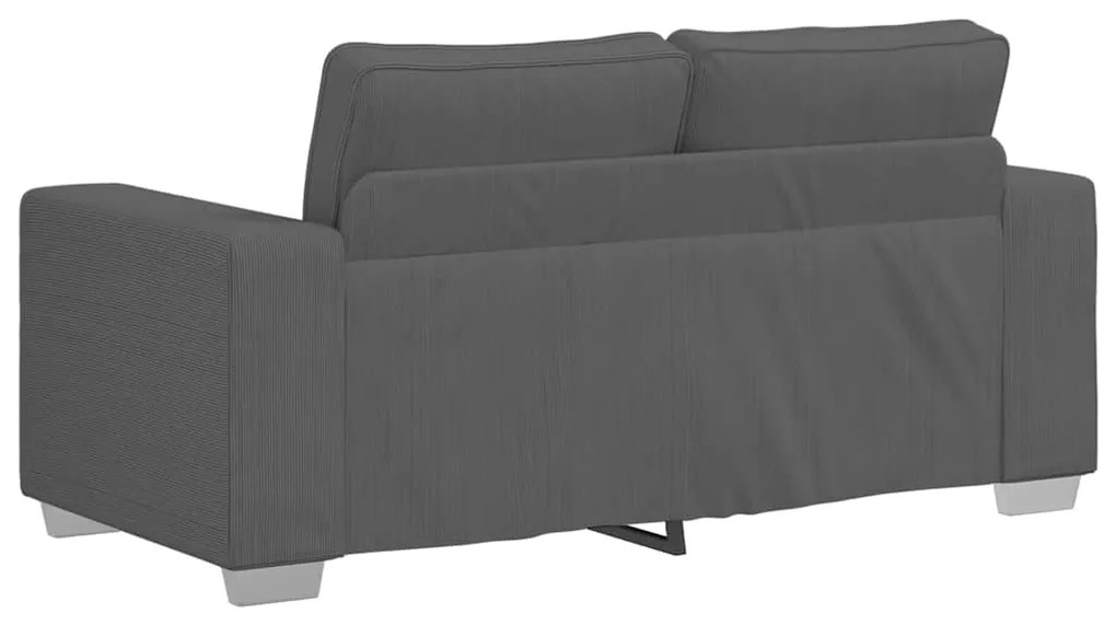 Sofá-luvas 120 cm tecido corduroy cinzento-escuro