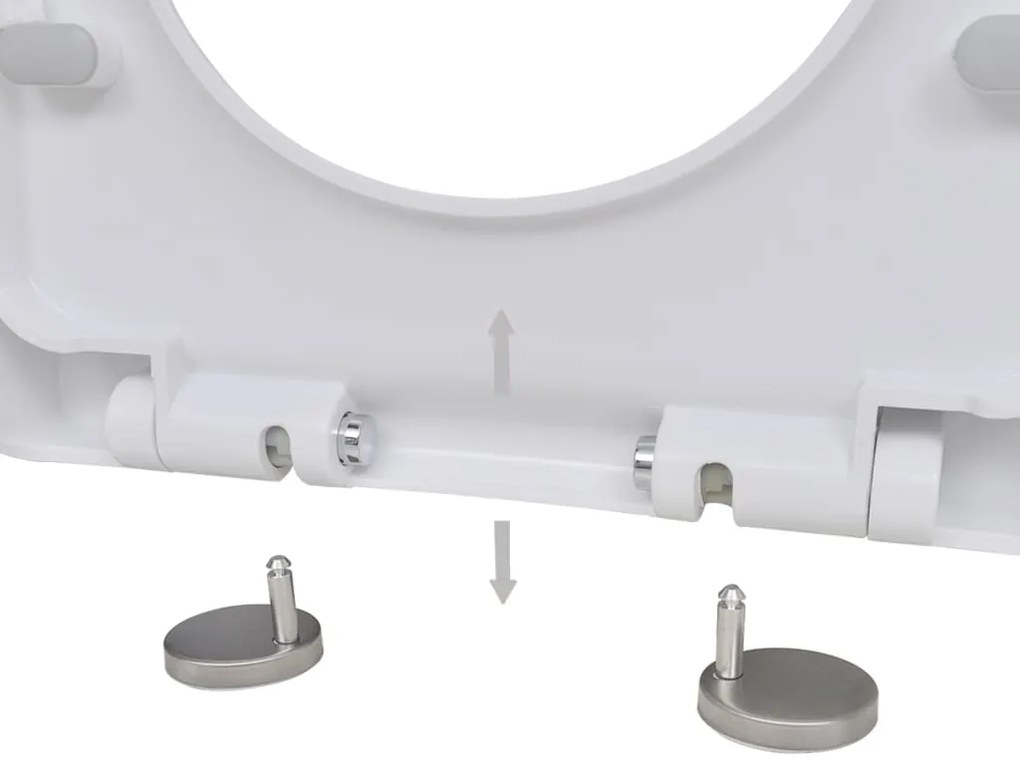 Assentos sanita com tampas de fecho suave 2 pcs plástico branco