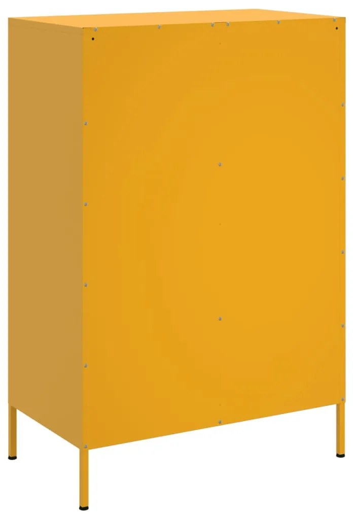 Móvel alto 68x39x101,5 cm aço amarelo mostarda