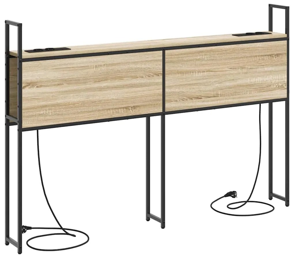 Cabeceira de armazenamento com cabeceira Carvalho sonoma 160 cm