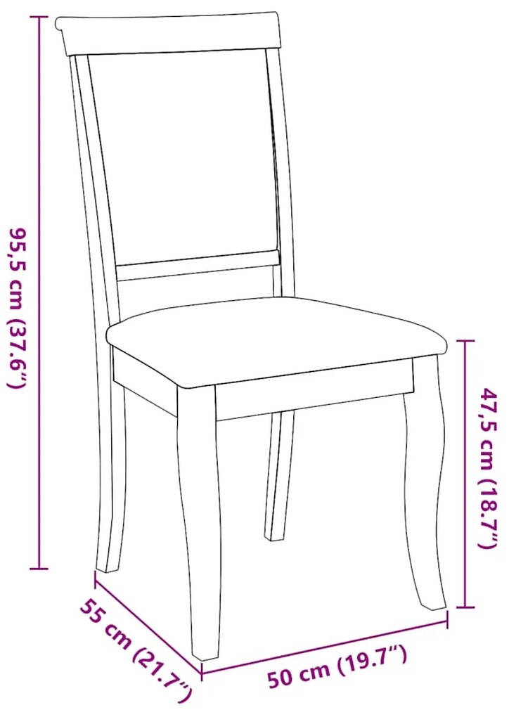 Cadeiras de jantar com almofadões 2 pcs madeira maciça branco