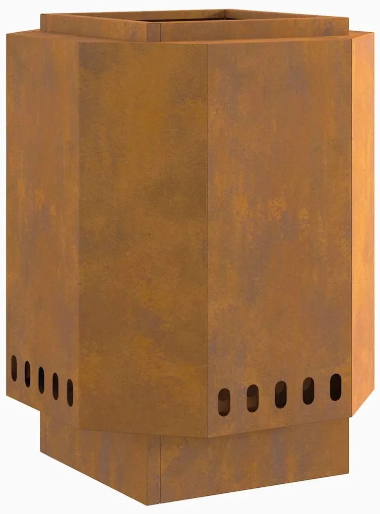 Fogueira Sem Fumaça vidaXL 38x38x51 cm em Aço Envelhecido