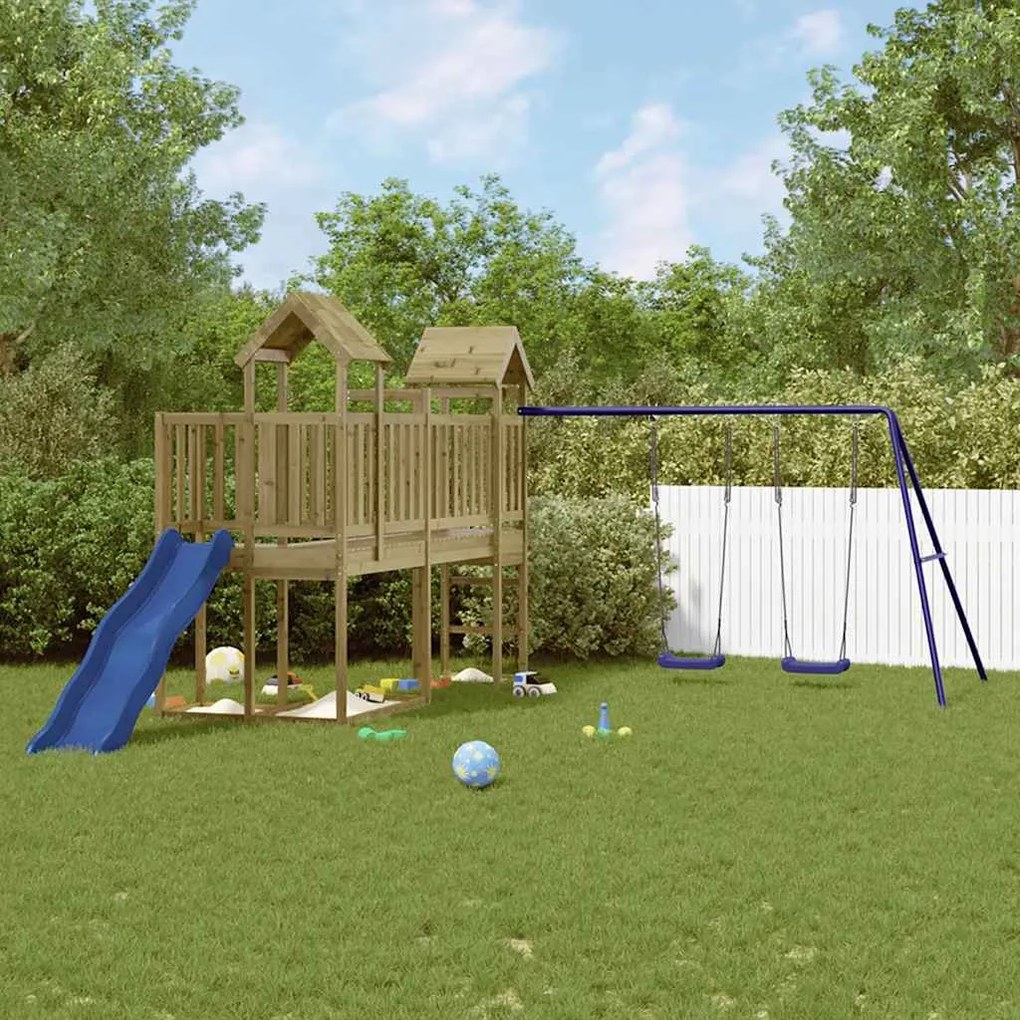 Conjunto de brincar para exterior madeira de pinho impregnada