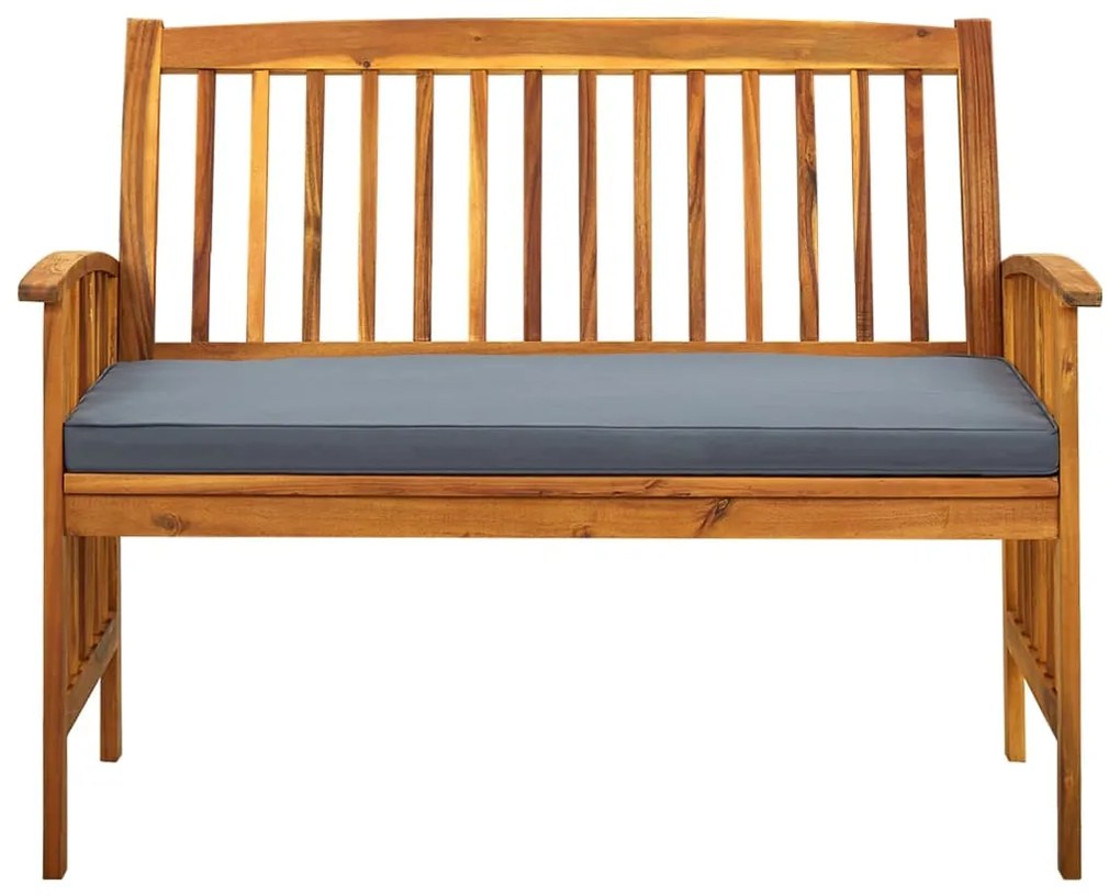 Banco de jardim c/ almofadão 119 cm madeira de acácia maciça