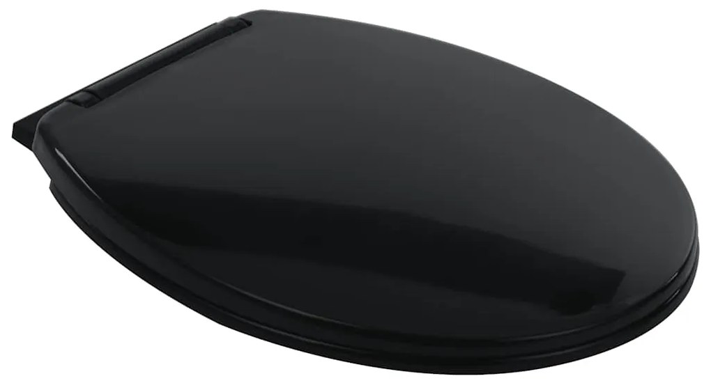 Sanita sem rebordo 7 cm altura extra fecho suave cerâmica preto