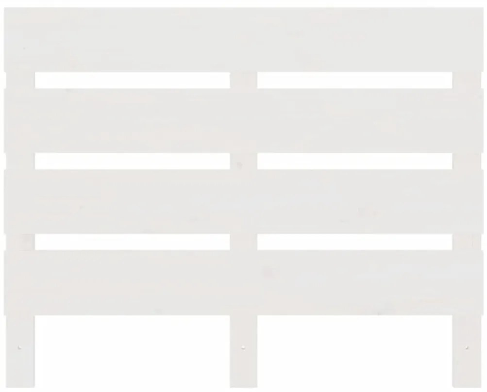 Cabeceira de cama 100x3x80 cm pinho maciço branco