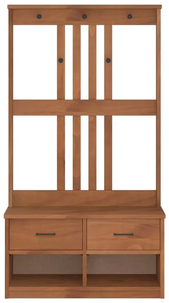 Árvore de Hall SANDENS 87x40x159,5 cm Madeira Maciça de Pinho