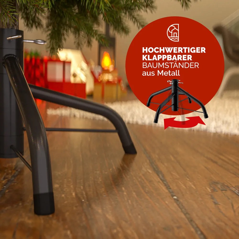 Árvore de Natal artificial 240 cm com suporte (LUZES NÃO INCLUÍDAS) Verde