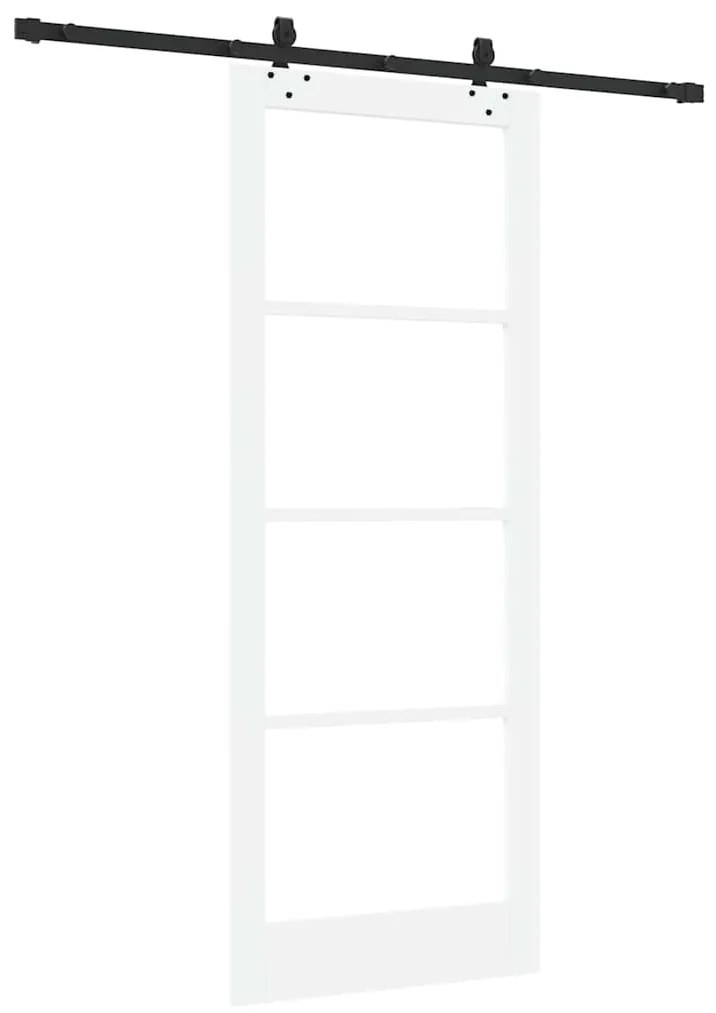 Porta Deslizante vidaXL com Conjunto de Ferragens "ORKDAL" Branco Made
