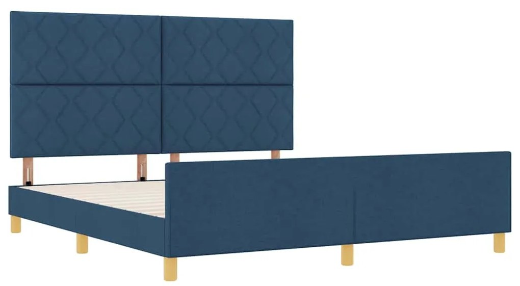 Cama vidaXL Azul 180x200 cm em Tecido