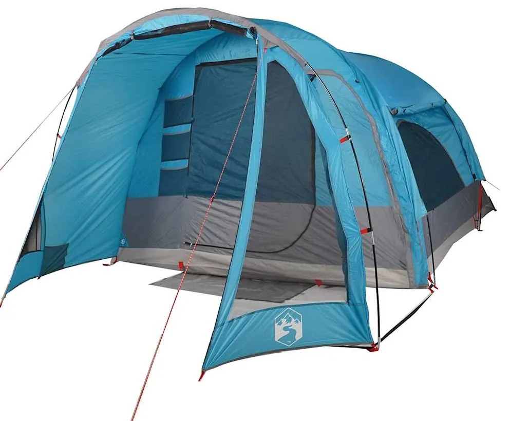Tenda familiar para 6 pessoas impermeável azul