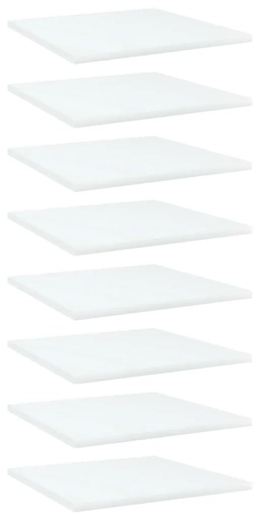 vidaXL Prateleiras para estante 8 pcs 40x40x1,5cm contraplacado branco