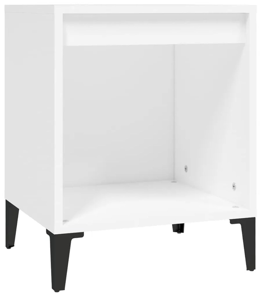 Mesas de cabeceira 2 pcs 40x35x50 cm branco