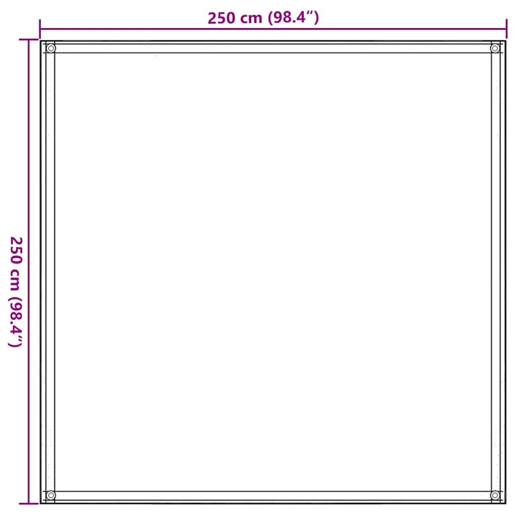 Tapete de campismo para tenda PEAD 250x250 cm antracite