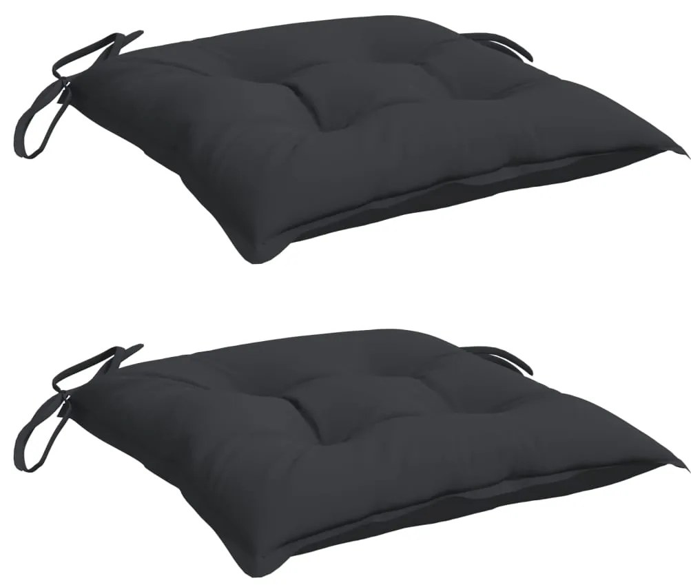 Almofadões para móveis de paletes 2 pcs tecido oxford preto