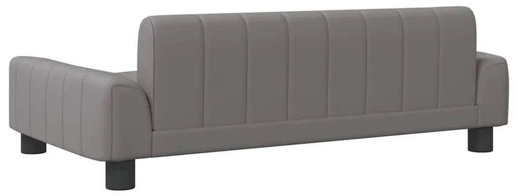 Cama para cães 90x53x30 cm couro artificial cinzento