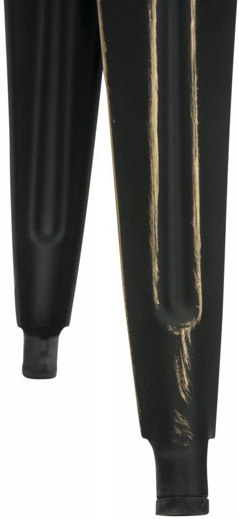 Conjunto de 4 bancos Armin em metal 46 x 40 x 40 cm Preto + Dourado