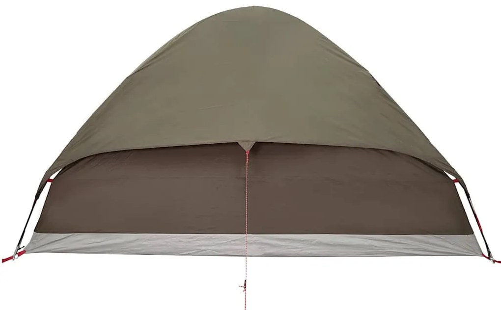 Tenda familiar em cúpula para 6 pessoas impermeável castanho