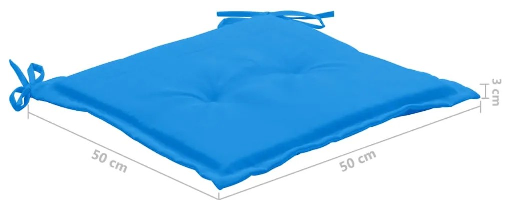 Cadeiras de jantar p/ jardim 4 pcs c/ almofadões acácia maciça
