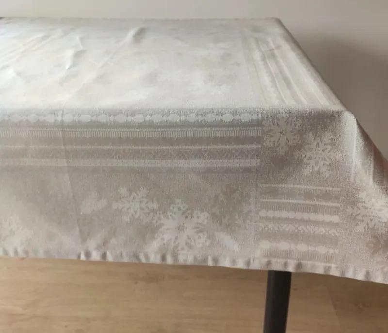 Toalha de Mesa de 1x1 metro 100% algodão jacquard - Toalha para mesa 90x90 cm: Bege
