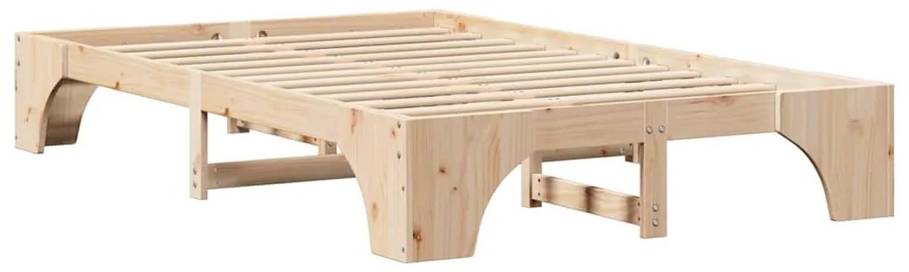 Cama de Madeira de Pinho Maciça 140x190 cm da