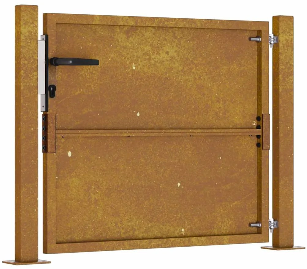 Portão de jardim 105x80 cm aço corten